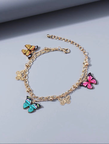 Butterfly Anklet/Bracelet-Multicolor