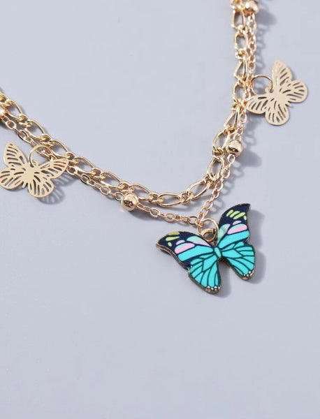 Butterfly Anklet/Bracelet-Multicolor