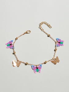 Butterfly Anklet/ Bracelet-Purple